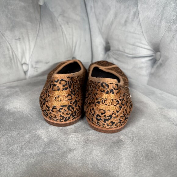 TOMS Leopard Print Flats Brown Knit Ballet Shoes – Women’s 7.5 - Picture 5 of 9